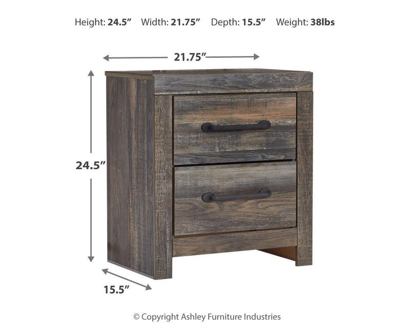Drystan Multi Full Panel Bed and 2 Nightstands - B211B78