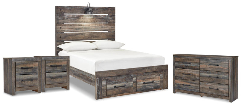Drystan Multi Full Storage Bed, Dresser and 2 Nightstands - B211B92