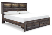 Drystan Multi King Bookcase Bed with 2 Storage Drawers - Gate FurnitureKing Bed