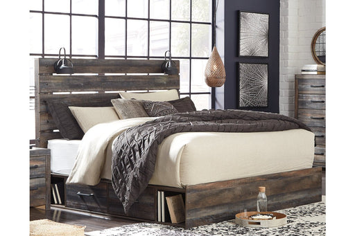Drystan Multi King Panel Bed with 2 Storage Drawers - Gate FurnitureKing Bed