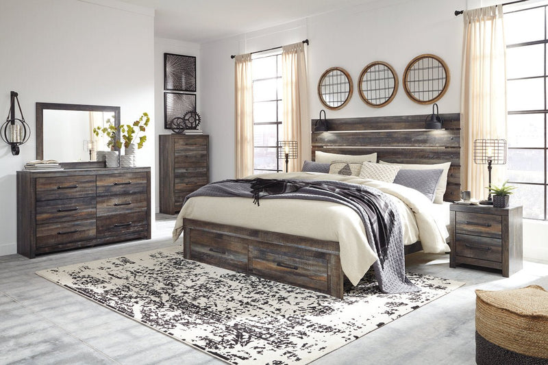 Drystan Multi King Panel Bed with Storage - Gate FurnitureKing Bed