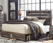 Drystan Multi King Panel Storage Bed and 2 Nightstands - B211B84