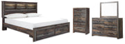 Drystan Multi King Storage Bed, Dresser, Mirror and Chest - B211B99
