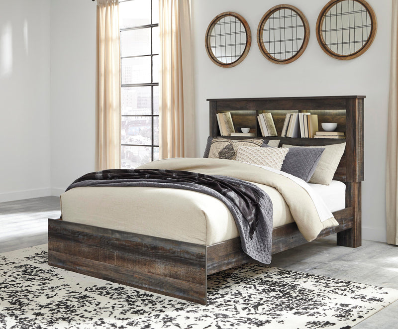 Drystan Multi Queen Bookcase Bed, Dresser and Chest - B211B105