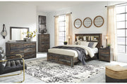 Drystan Multi Queen Bookcase Bed with 2 Storage Drawers - Gate FurnitureQueen Bed