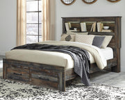 Drystan Multi Queen Bookcase Storage Bed, Chest and 2 Nightstands - B211B69
