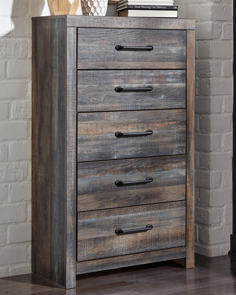 Drystan Multi Queen Bookcase Storage Bed, Chest and 2 Nightstands - B211B69