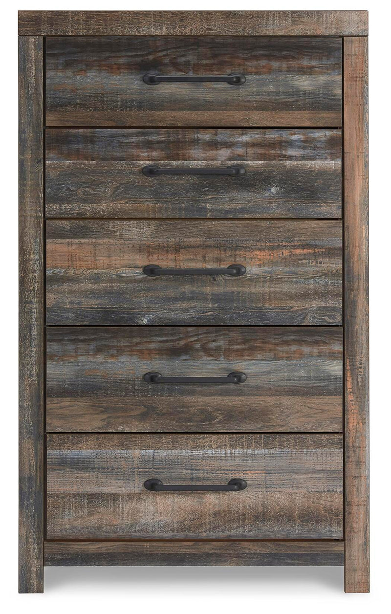 Drystan Multi Queen Bookcase Storage Bed, Chest and 2 Nightstands - B211B69
