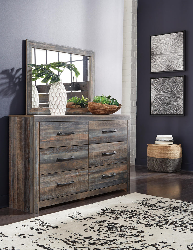 Drystan Multi Queen Bookcase Storage Bed, Dresser, Mirror and 2 Nightstands - B211B19