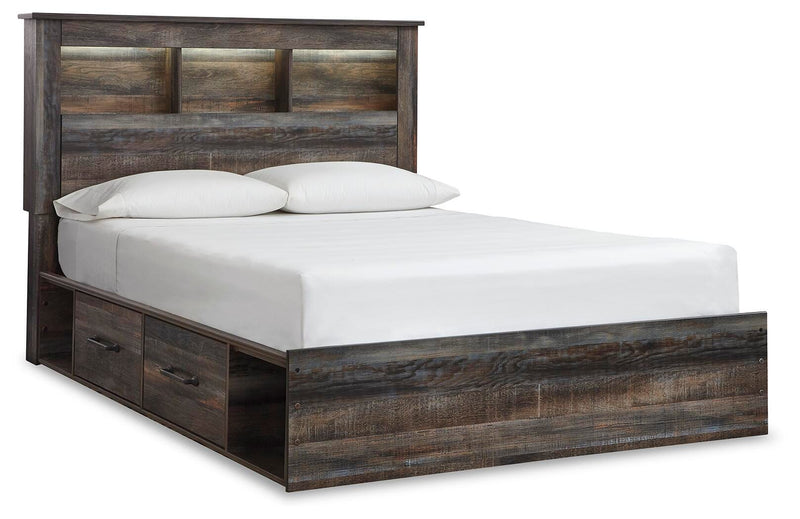 Drystan Multi Queen Bookcase Storage Bed, Dresser, Mirror and 2 Nightstands - B211B19