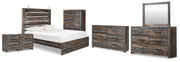 Drystan Multi Queen Panel Bed, 2 Dressers, Mirror, Chest and 2 Nightstands - B211B104