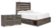 Drystan Multi Queen Panel Storage Bed and 2 Nightstands - B211B89