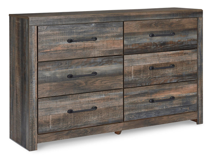Drystan Queen Bookcase Bed with 2 Storage Drawers and Dresser in Multi - PKG003210