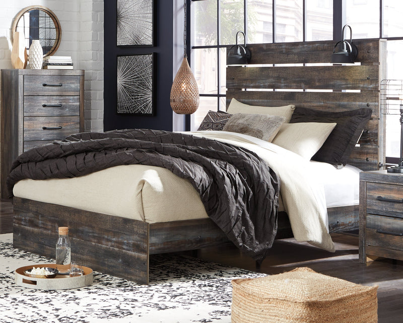 Drystan Queen Panel Bed with Chest and Nightstand in Multi from Ashley - Luna Furniture