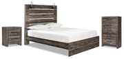 Drystan Queen Panel Bed with Chest and Nightstand in Multi from Ashley - Luna Furniture
