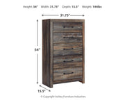 Drystan Queen Panel Bed with Chest and Nightstand in Multi from Ashley - Luna Furniture