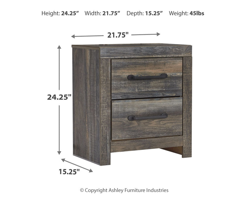 Drystan Queen Panel Bed with Dresser and Nightstand in Multi - PKG020437