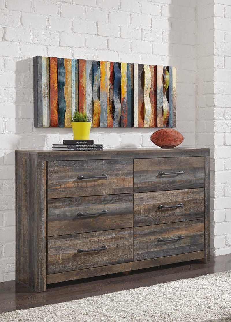 Drystan Queen Panel Bed with Dresser and Nightstand in Multi - PKG020437