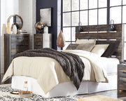 Drystan Queen Panel Headboard Bed with Mirrored Dresser in Multi from Ashley - Luna Furniture