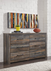 Drystan Twin Panel Bed with Dresser and Nightstand in Multi - PKG020436
