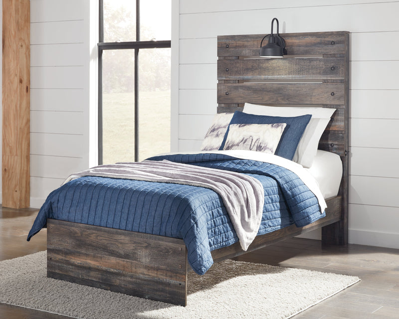 Drystan Twin Panel Bed with Dresser and Nightstand in Multi - PKG020436