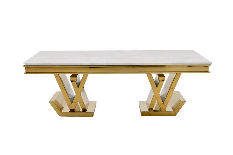 DT2000G-LV 78.7 x 39.4 x 29.5 inches Stainless Steel Dining Table - 210000007503