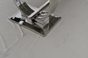 DT2001C 80 X 40 X 30 - SILVE STAINLESS STEEL + MARBLE  DINING TABLE - 210000007473