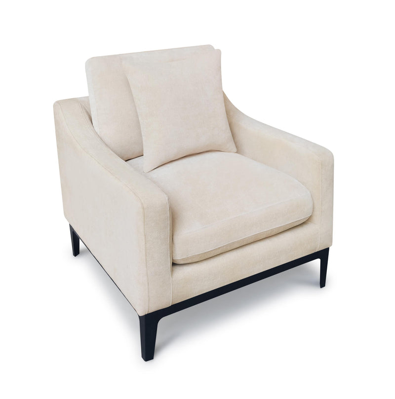 Duarte Transitional Upholstered Accent Chair with Reversible Cushions Latte - 511383