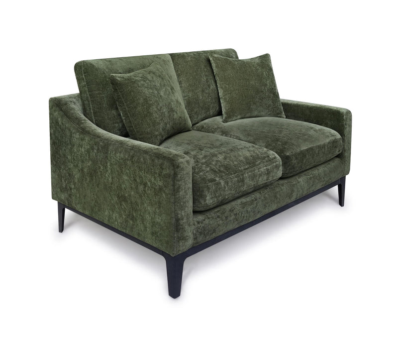 Duarte Transitional Upholstered Loveseat with Reversible Cushions Dark Moss - 511385