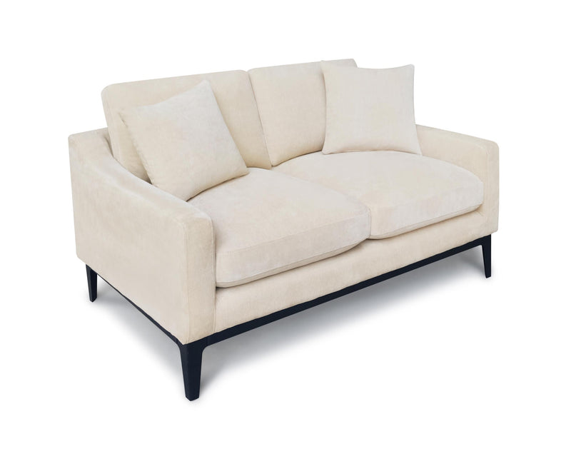 Duarte Transitional Upholstered Loveseat with Reversible Cushions Latte - 511382