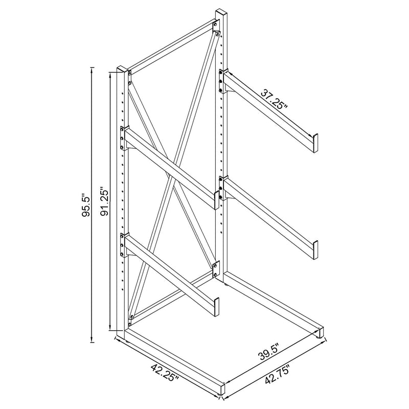 Duarto 3-tier Sofa Display Rack Black - 500500