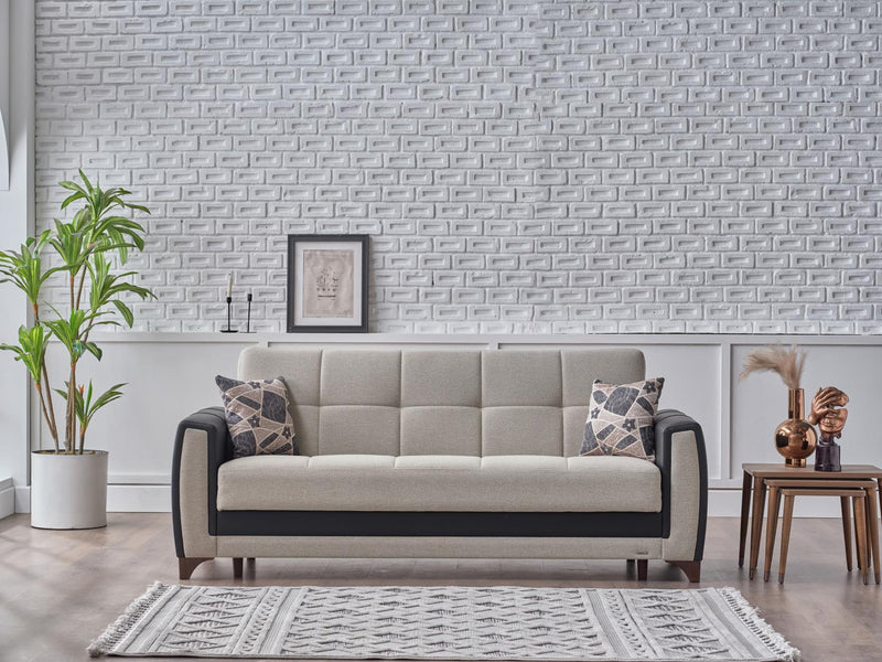 Dublin Boss Cream 3-Seat Sleeper Sofa from Bellona - Luna Furniture
