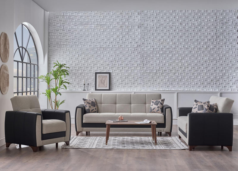 Dublin Boss Cream 3-Seat Sleeper Sofa from Bellona - Luna Furniture