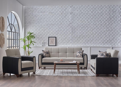 Dublin Boss Cream 3-Seat Sleeper Sofa from Bellona - Luna Furniture