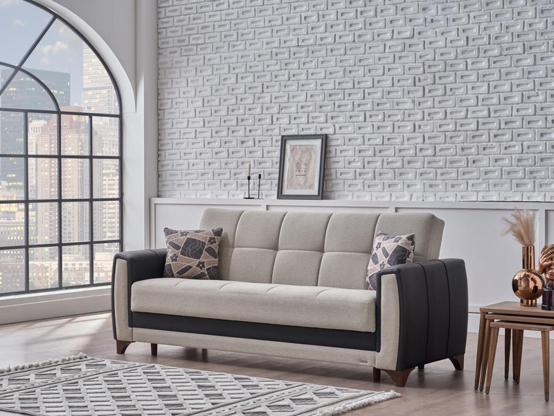 Dublin Boss Cream 3-Seat Sleeper Sofa from Bellona - Luna Furniture