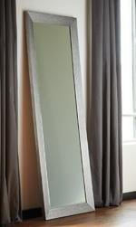 Duka Silver Finish Floor Mirror - Gate FurnitureMirror