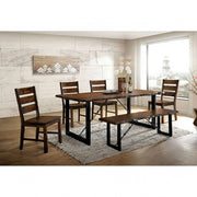 Dulce Walnut/Black Dining Table - CM3604T