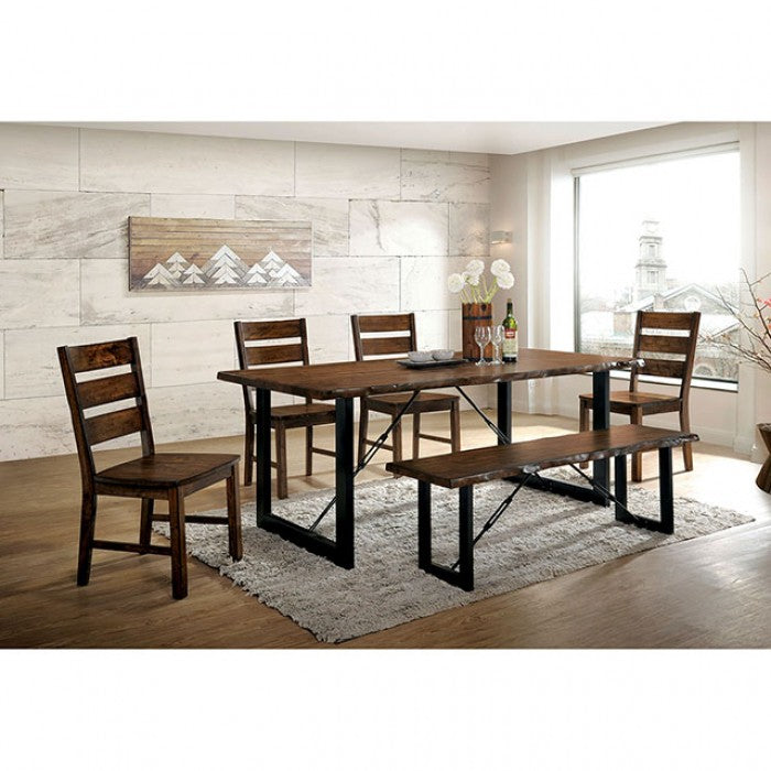 Dulce Walnut/Black Dining Table - CM3604T