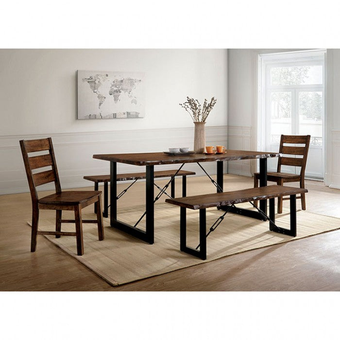 Dulce Walnut/Black Dining Table - CM3604T