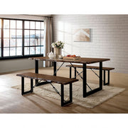 Dulce Walnut/Black Dining Table - CM3604T