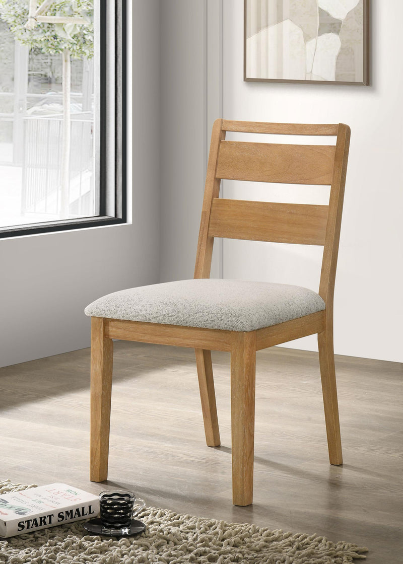 Duncan Ladder Back Dining Side Chair Washed Oak (Set of 2) - 193652