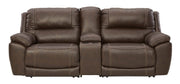 Dunleith Chocolate Power Recliner Loveseat - Gate FurnitureReclining Loveseat