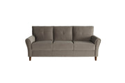 Dunleith Light Brown Velvet Living Room Set - Gate FurnitureLiving Room Set