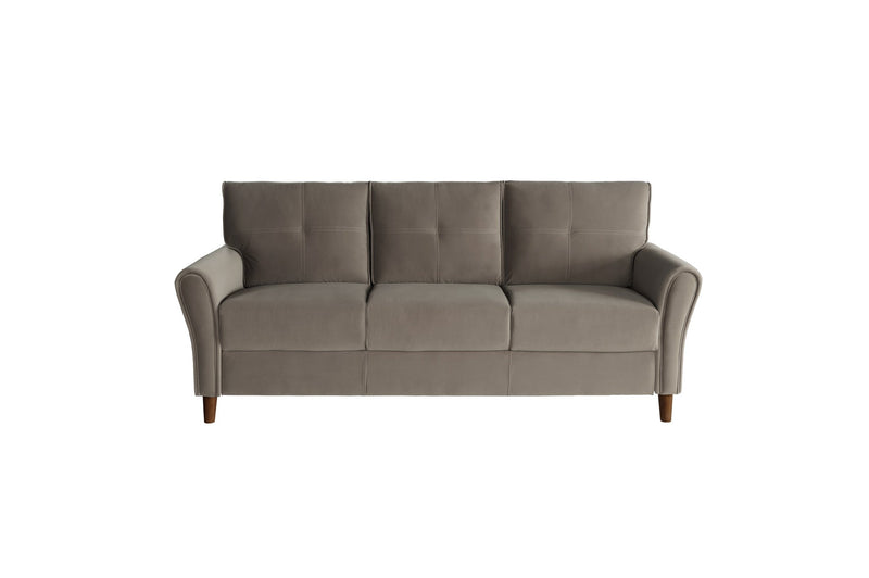 Dunleith Light Brown Velvet Living Room Set - Gate FurnitureLiving Room Set