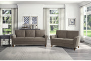 Dunleith Light Brown Velvet Living Room Set - Gate FurnitureLiving Room Set