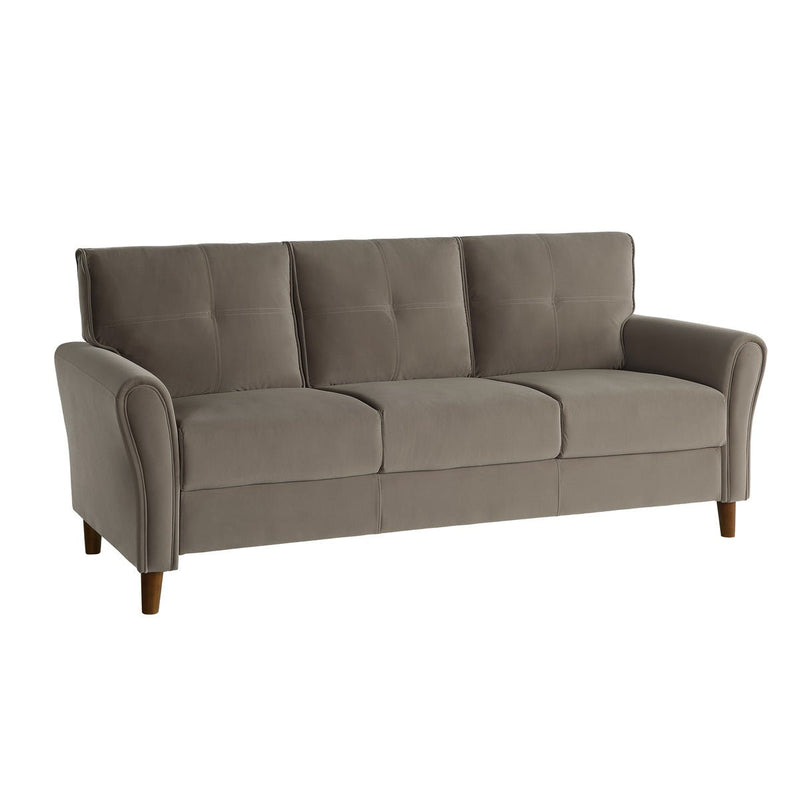 Dunleith Light Brown Velvet Living Room Set - Gate FurnitureLiving Room Set