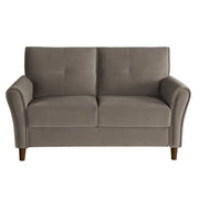 Dunleith Light Brown Velvet Living Room Set - Gate FurnitureLiving Room Set