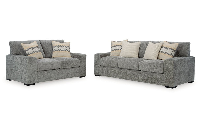Dunmor Graphite Living Room Set - Gate FurnitureLiving Room Set