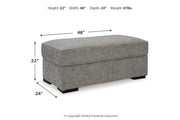 Dunmor Graphite Sofa, Loveseat, Oversized Chair and Ottoman - Gate FurnitureSectional