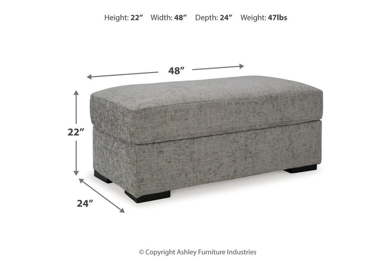 Dunmor Graphite Sofa, Loveseat, Oversized Chair and Ottoman - Gate FurnitureSectional